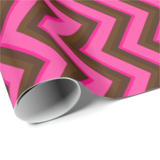 Roze-Neon-Brown-Coll-CHEVRON-06-GIFT WRAP PAPER Cadeaupapier