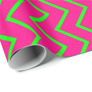 Roze-Neon-Brown-Coll-CHEVRON-14-GIFT WRAP PAPER Cadeaupapier
