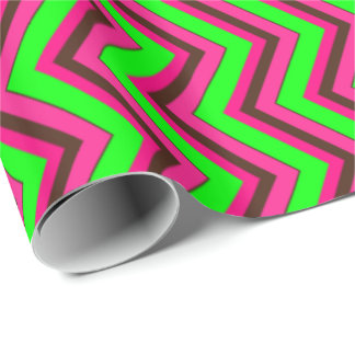 Roze-Neon-Brown-Coll-CHEVRON-16-GIFT WRAP PAPER Cadeaupapier