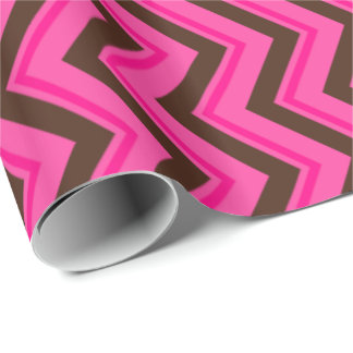 Roze-Neon-Brown-Coll-CHEVRON-18-GIFT WRAP PAPER Cadeaupapier