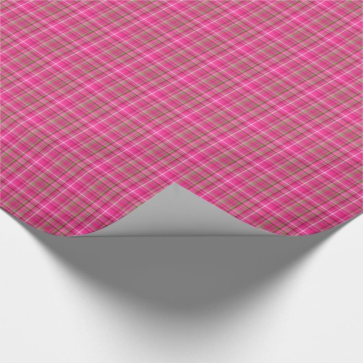 Roze-Neon-Brown-Coll-PLAID-05-GIFT WRAP PAPER Cadeaupapier (Hoek)