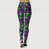 Roze neon elektrische paling leggings (Achterkant)