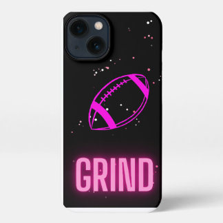 Roze Neon Football Telefoonhoes iPhone 13 Hoesje