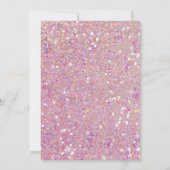 Roze Neon Glitter 21e Verjaardag Meisje Kaart (Achterkant)