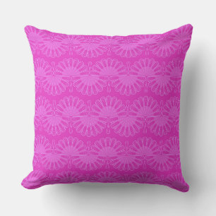 roze neon heldere geometrische patroon kussen