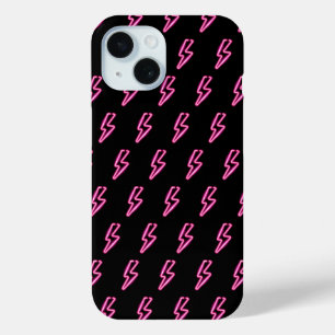Roze Neon Lightning Bolt Patroon