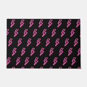 Roze Neon Lightning Bolt Patroon Deurmat (Voorkant)