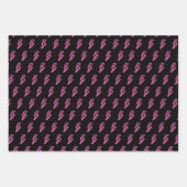 Roze Neon Lightning Bolt Patroon Inpakpapier Vel (Voorkant)