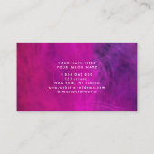 Roze Neon Nail Artist Nail Tech Visitekaartje (Achterkant)