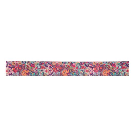 Roze neon Paisley-patroon Lint (Voorkant)
