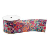 Roze neon Paisley-patroon Lint (Spoel)