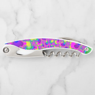 Roze neon regenboogoog kurkentrekker