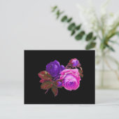  Roze Neon Rozen - Cadeaus Briefkaart (Staand voorkant)