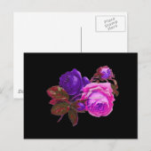  Roze Neon Rozen - Cadeaus Briefkaart (Voorkant / Achterkant)