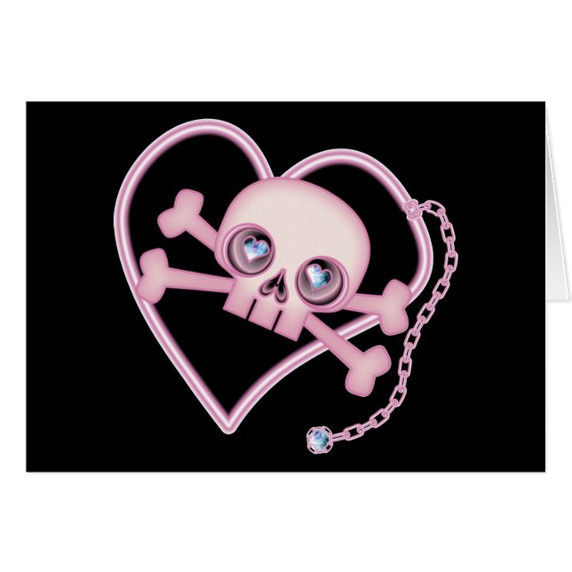 Roze Neon Skull (Voorkant Horizontaal)