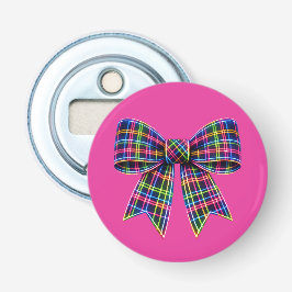 Roze Neon Strik Das Schotse Linten Cute Button Flesopener