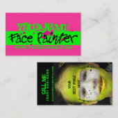 Roze neon visitekaartje (Voorkant / Achterkant)