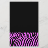 Roze neonkleur zebra patroon flyer (Achterkant)