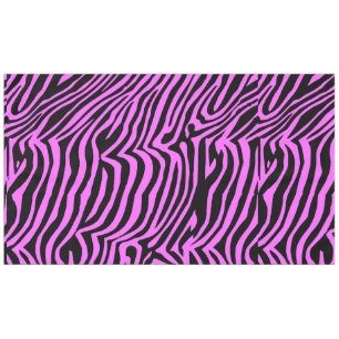 Roze neonkleurige zebrapatroon tafelkleed