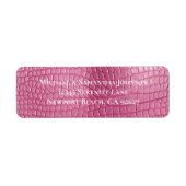 Roze Nep Alligator Dieren Bruiloft Bruidsfeestje Etiket (Voorkant)