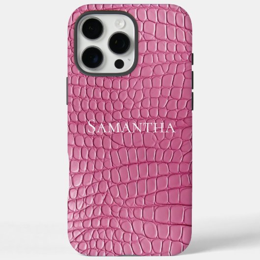 Roze Nep Alligator Dierenprint Case-Mate iPhone Case (Achterkant)