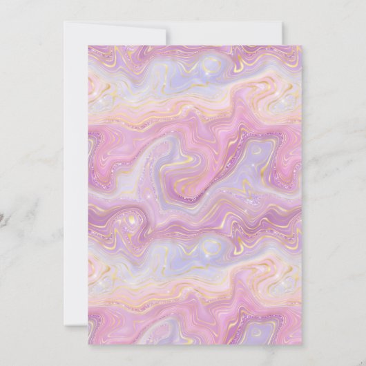 Roze nep goud glitters agaat verjaardag voor elke kaart (Achterkant)