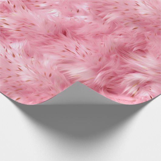 Roze nepbont cadeaupapier (Hoek)