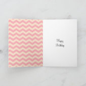 Roze nepdiamanten zilveren vlinder verjaardag kaart (Binnen)