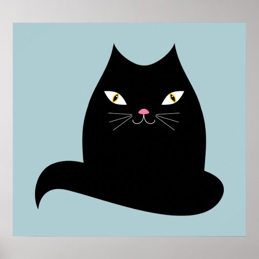 Roze neuskat poster (Voorkant)