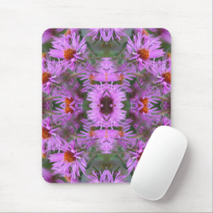 Roze New England Aster Flowers Abstract Muismat