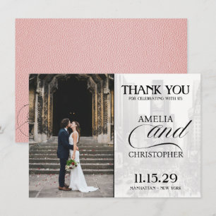 Roze New York City Passport Bedankkaart