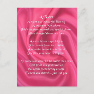 Roze - Niece Poem Briefkaart