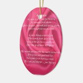 Roze - Niece Poem Keramisch Ornament (Links)