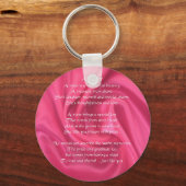 Roze - Niece Poem Sleutelhanger (Voorkant)