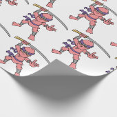 Roze  Ninja Pattern Cadeaupapier (Hoek)