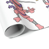 Roze  Ninja Pattern Cadeaupapier (Rol Hoek)