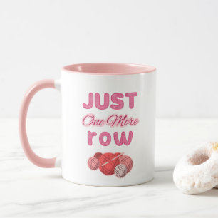 Roze Nog Maar Één Rij Breien Mok