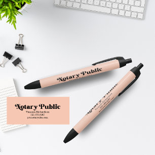 Roze Notaris Openbaar Promotiebedrijf Zwarte Inkt Pen