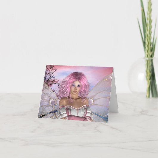 roze notecard kaart (Voorkant)