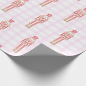 Roze Notenkraker Ballet Kerstmis Wrapping Papier (Hoek)