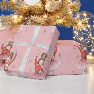 Roze Notenkraker Ballet Thema Meisjes Cadeaupapier