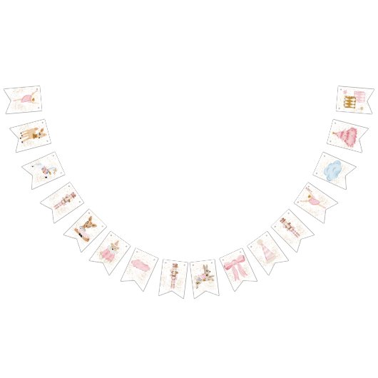 Roze Notenkraker Bunting Vlaggetjes (Alle)