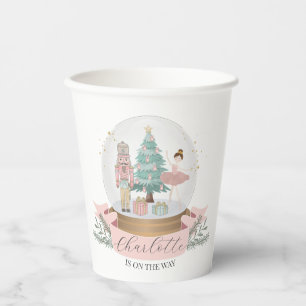 Roze Notenkraker Kerst baby shower Servies Papieren Bekers