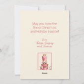  Roze Notenkraker Kerst Kaart (Achterkant)