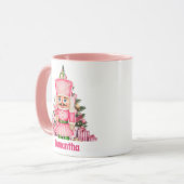 Roze Notenkraker Kerst Kinder Hot Chocolate Mok (Voorkant links)