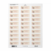 Roze Notenkraker Kerst retour adres labels (Full Sheet)