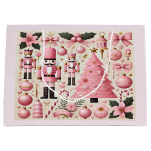 Roze Notenkraker Kerstboom Cadeautas