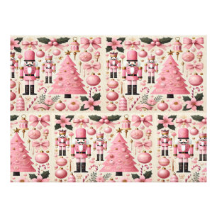 Roze Notenkraker Kerstboom Foto Afdruk