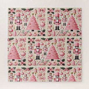 Roze Notenkraker Kerstboom Legpuzzel