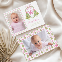 Roze Notenkraker Kerstboom Monogram Crest